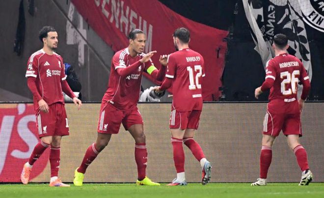 欧冠5人破门！利物浦5-1逆转法兰克福 结束4连败 维尔茨助攻双响