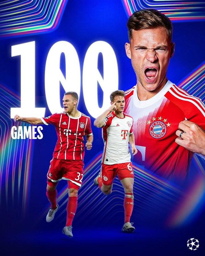 基米希欧冠100场比赛赢下71场，为所有球员最多