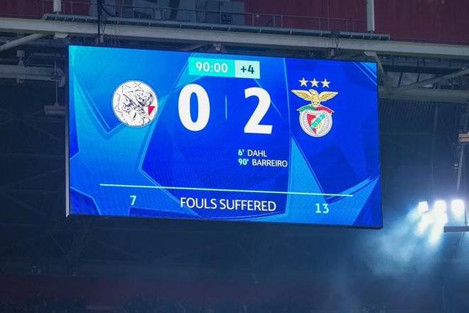 欧冠唯一0分球队，阿贾克斯首次遭遇欧战8连败