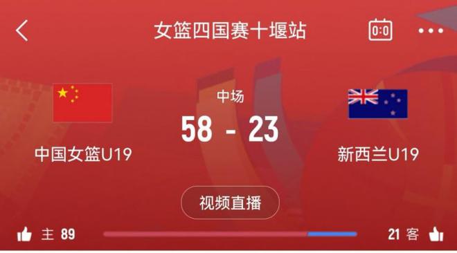 攻防碾壓!中國(guó)女籃U19半場(chǎng)領(lǐng)先新西蘭U19隊(duì)35分 次節(jié)狂轟21-2
