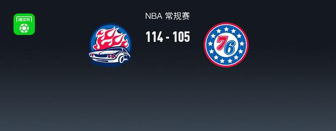 NBA戰(zhàn)報：活塞114-105 76人取NBA8連勝，馬克西空砍31分