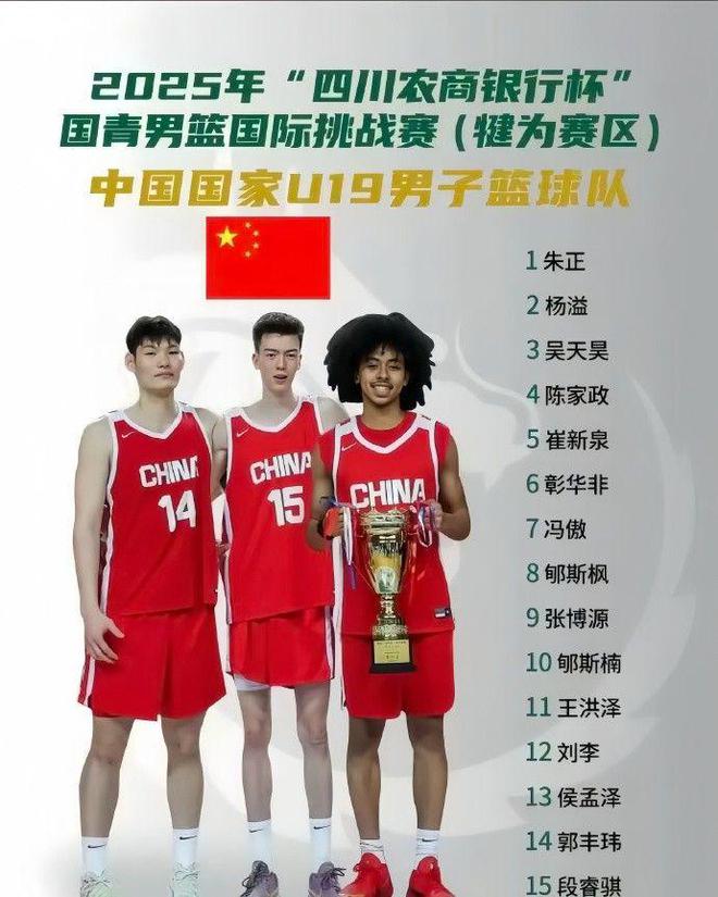 U19男籃國際賽大名單：朱正和張博源領(lǐng)銜，李悅洲傷缺