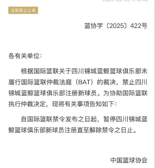 四川男篮危机解除？高登欠薪案达成和解，FIBA禁令或即将撤销