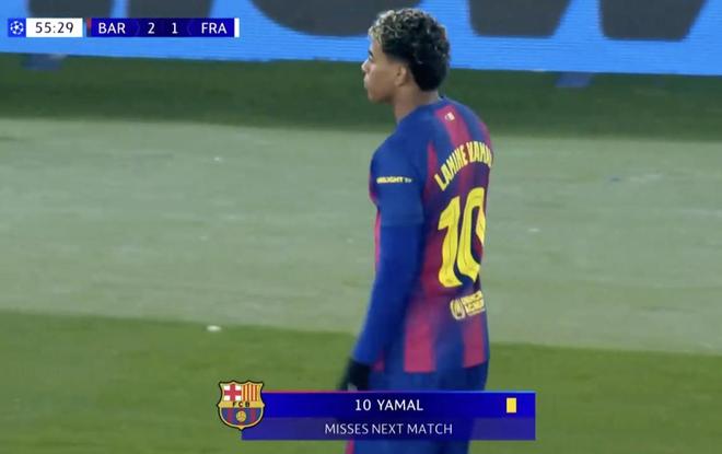 累計三黃停賽，亞馬爾將缺席下一輪歐冠客戰(zhàn)布拉格斯拉維亞