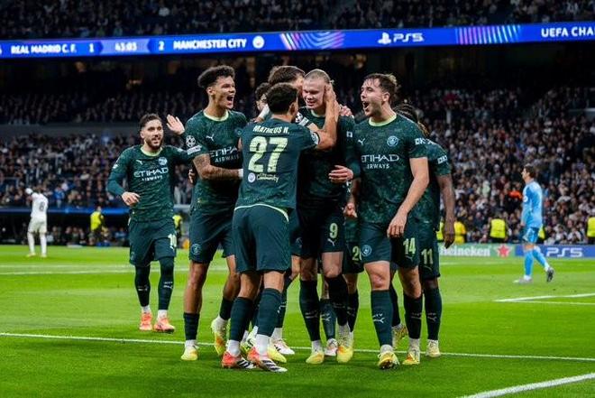 哈蘭德連續4個歐冠客場進球，成曼城隊史第三人