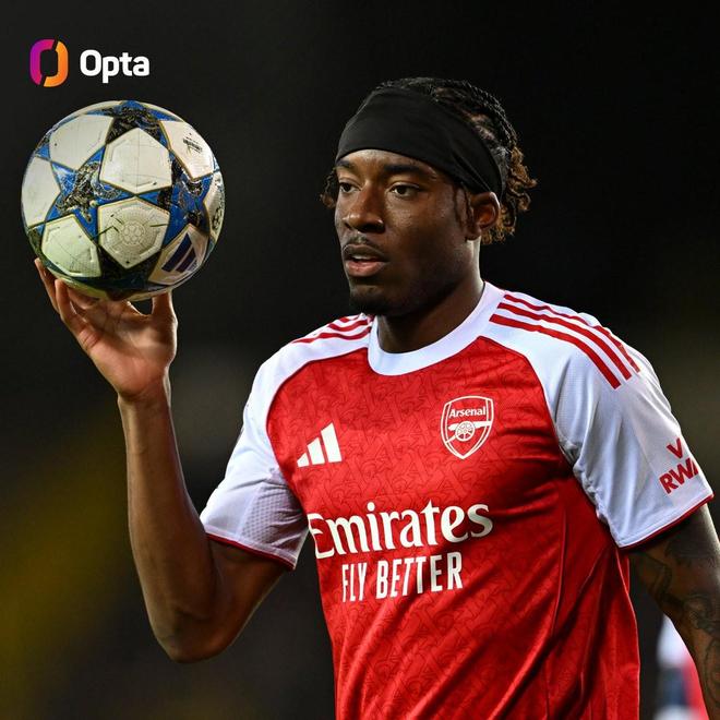 馬杜埃凱阿森納生涯前3球均來自歐冠，為槍手隊史第一人