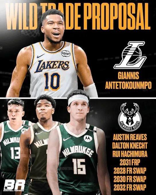 七換一，湖人交易來字母哥？？