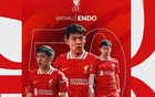 利物浦官方祝賀遠(yuǎn)藤航達(dá)成英超50次出場里程碑，曾有過1粒進(jìn)球