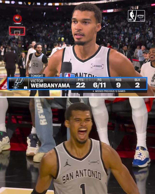 天命人！文班逆天中投掀翻雷霆 登场21分钟赢21分