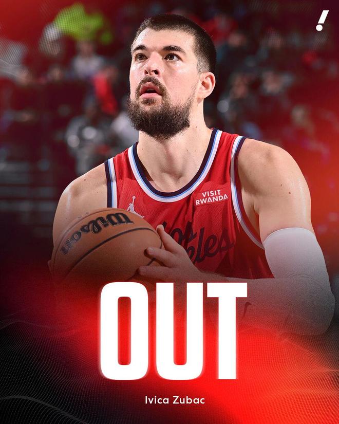 腳踝二級扭傷！祖巴茨的受傷，對快船有何影響？