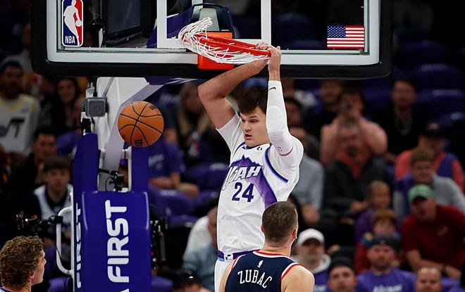 首戰(zhàn)就打爆快船防線！湖人本應(yīng)該在今夏從爵士得到這位內(nèi)線新星？