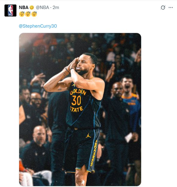 带队抢七淘汰火箭！NBA官方晒库里晚安照