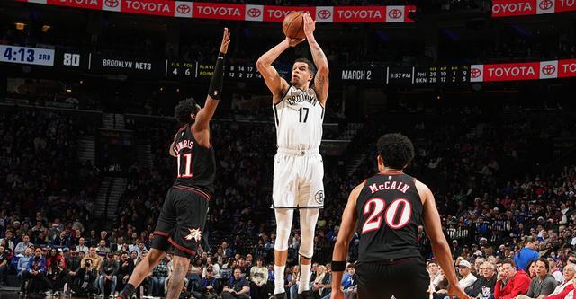 小波特28+5恩比德27+6 籃網戰(zhàn)勝76人喜迎連勝