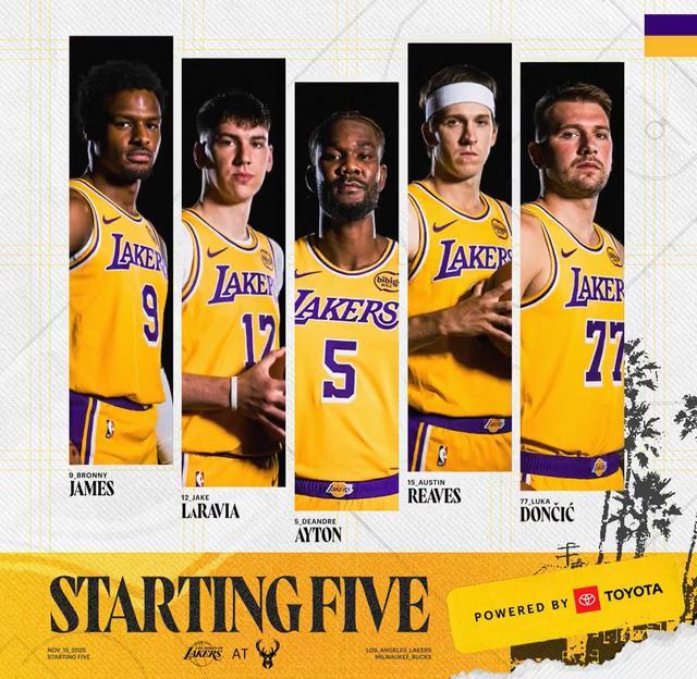 新赛季首次&生涯第二次，布朗尼今日担任湖人首发后卫