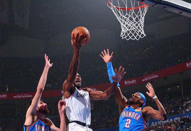 21分惨败！哈登伤缺雷霆大胜快船 小卡空砍22+8+6难阻近11战10败