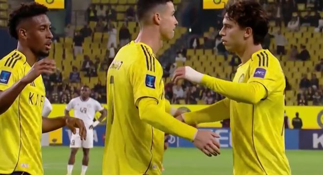 C羅半場壓哨助攻！精妙挑傳撕破防線，利雅得勝利勝利狂轟4球