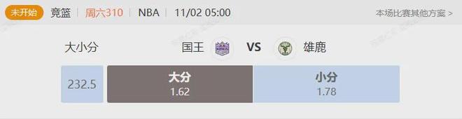 聚焦NBA大战 国王VS雄鹿!