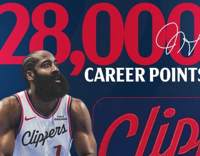 历史11！哈登解锁两万八，排他前面的都有谁？达成用了多少场？