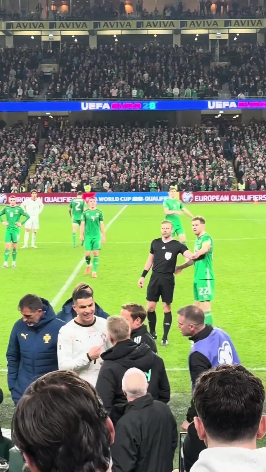 爱尔兰主帅:C罗下场时对我说是因为我对裁判施压 爱尔兰主帅:C罗下场时对我说是因为我对裁判施压