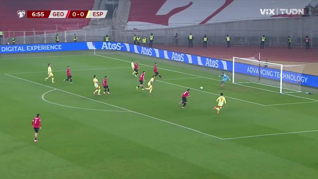 格鲁吉亚禁区内手球送点！奥亚萨瓦尔主罚命中！