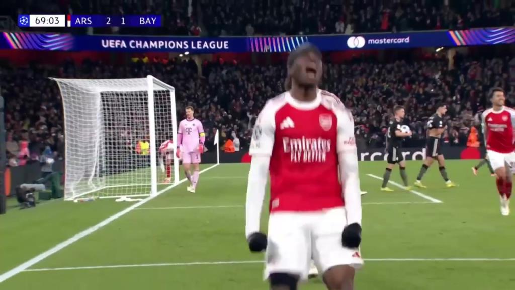 槍手2-1拜仁！拜仁后場(chǎng)傳球被斷！卡拉菲奧助攻馬杜埃凱破門(mén)！