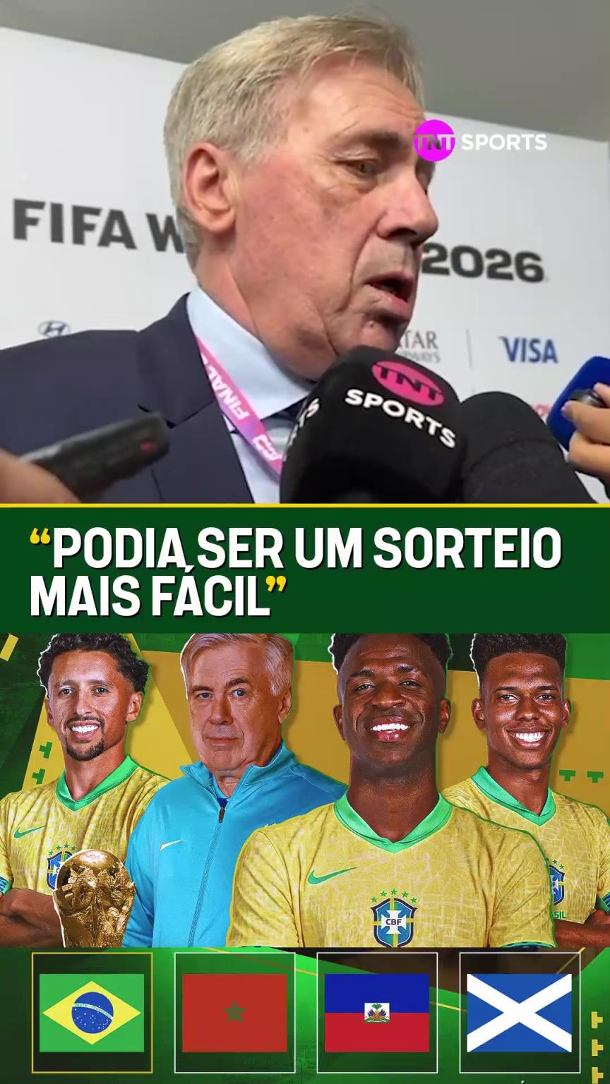 安切洛蒂：抽簽可能會(huì)比較容易，但目標(biāo)是拿到小組第一！