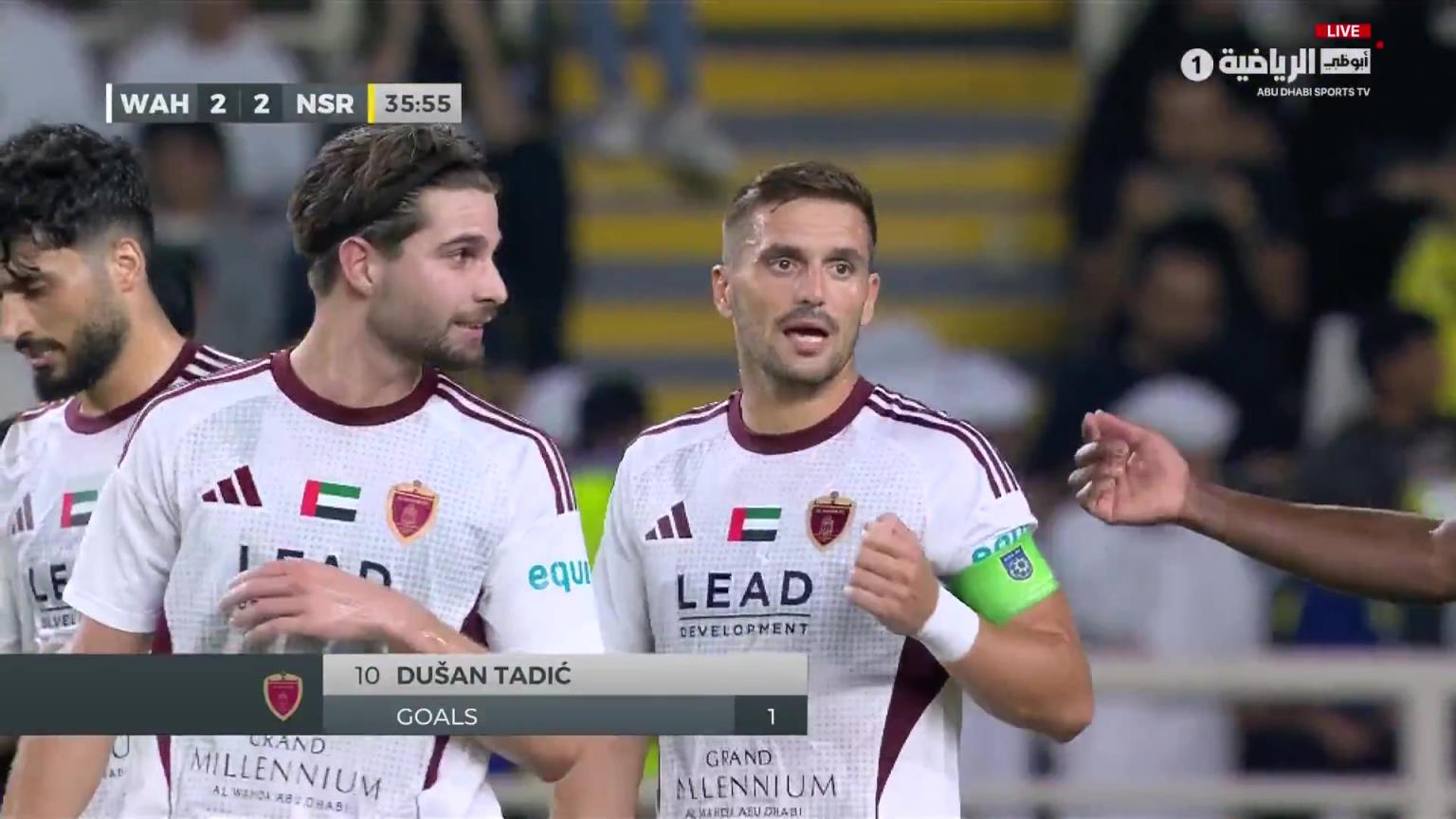 利雅得胜利2-2遭阿布扎比统一扳平!塔迪奇主罚点球破门! 利雅得胜利2-2遭阿布扎比统一扳平!塔迪奇主罚点球破门!