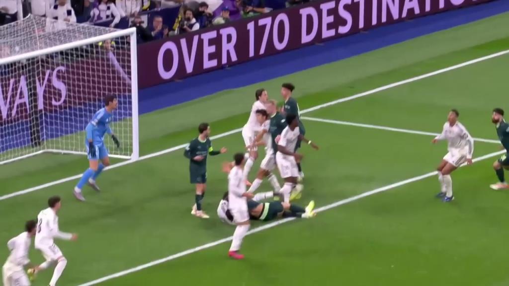 曼城1-1扳平皇马!库尔图瓦扑救脱手送礼!奥赖利门前补射破门!