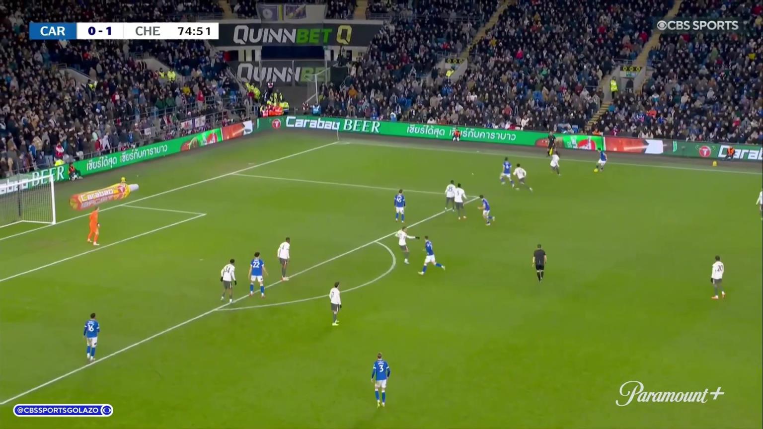 漏完了！卡迪夫城球員無(wú)人看防頭球破門(mén)，切爾西被英甲隊(duì)扳平