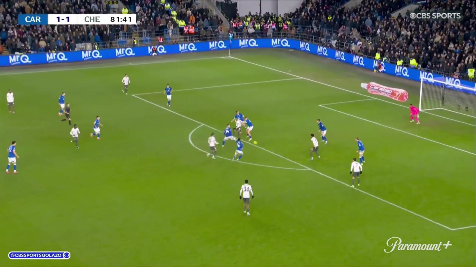 再次領(lǐng)先！內(nèi)托精準(zhǔn)推射遠(yuǎn)角破門(mén)，切爾西2-1卡迪夫城