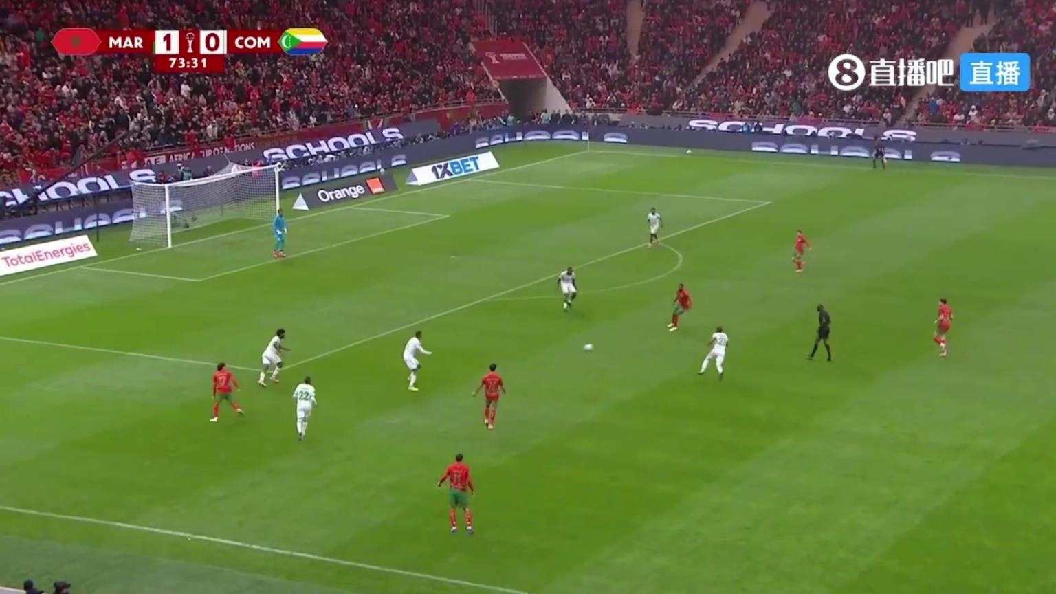 这球漂亮！非洲杯摩洛哥vs科摩罗，中超旧将卡埃比精彩倒勾破门