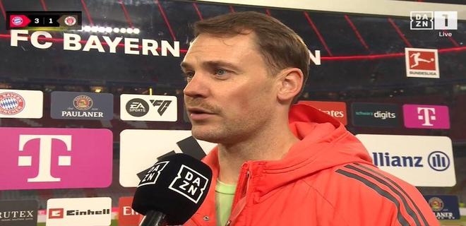 诺伊尔：今天我们有些运气不佳，这是一场信念的胜利