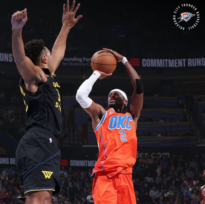 穩(wěn)居MVP榜頭名！SGA三節(jié)28+12打崩勇士 雷霆11勝1負仍聯(lián)盟第一