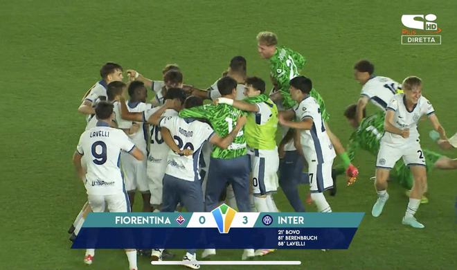 给大哥们预热！国米U20决赛3-0胜紫百合，第11次夺青年联赛冠军