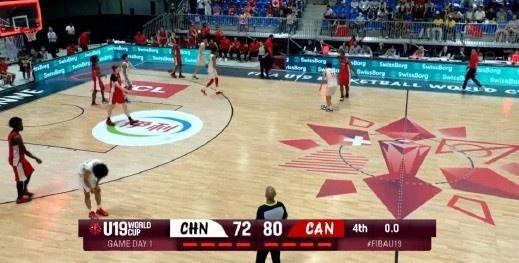 U19男篮世界杯-张博源20+5 朱正19分 中国惜败加拿大