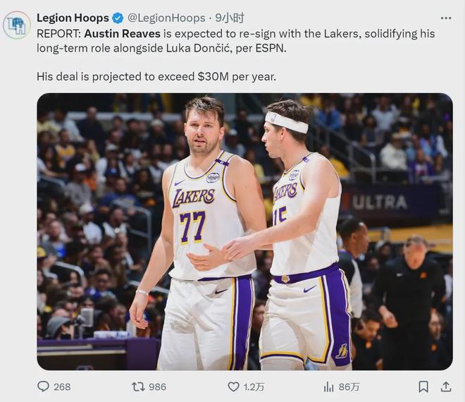 5年1.5億！湖人大手筆！NBA史上最貴落選秀