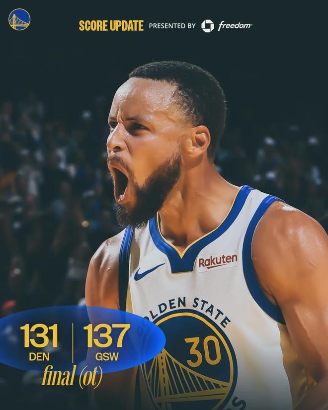 神仙打架！50+8+2对轰42+6+7！库里率领勇士完成大逆转