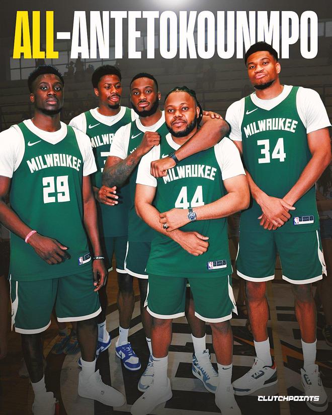 美媒:雄鹿可以签下字母哥5兄弟组建一套全阿德托昆博阵容