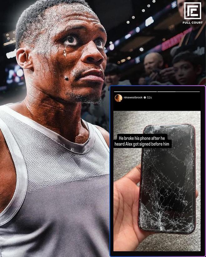 威少妻子:得知字母弟比自己先签约NBA,威少把手机给摔了