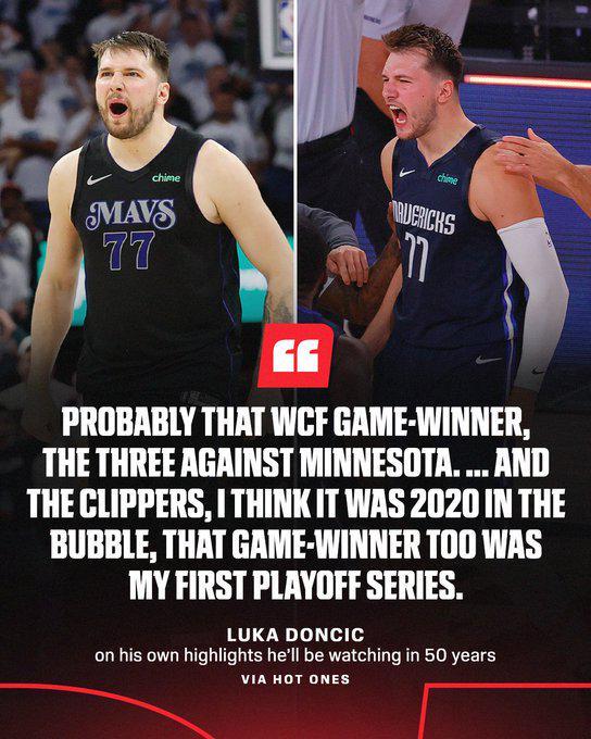 东契奇：最喜欢西决对森林狼的制胜球和对快船系列赛制胜球