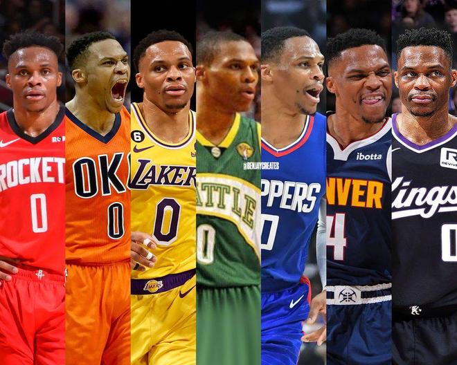 生涯第七队！美媒调侃：威少集齐彩虹球衣