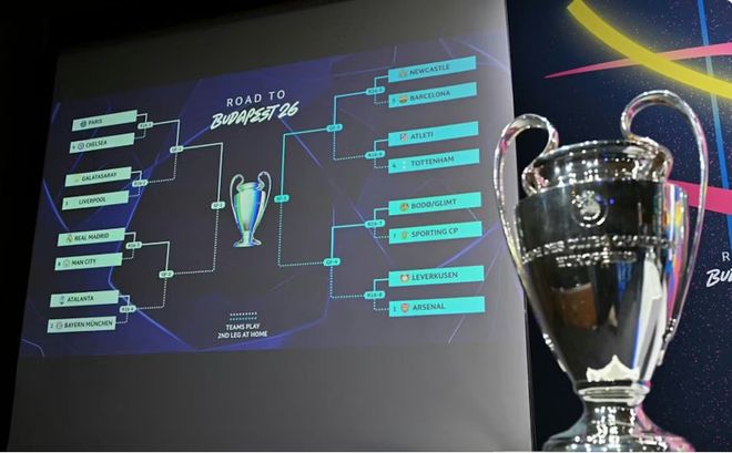 欧冠八强对阵出炉:阿森纳碰葡萄牙体育,皇马拜仁提前火并
