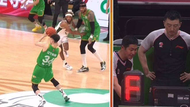 CBA再现笑料!莫兰德被犯规却鄢手骐罚球,看完回放取消罚球+球权