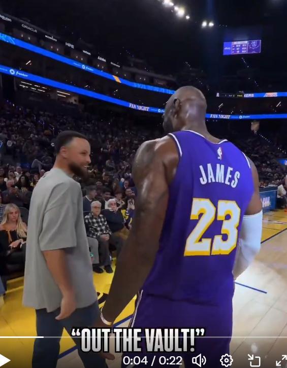 库里改穿老詹战靴！41岁詹姆斯狂赞：这感觉太特别了