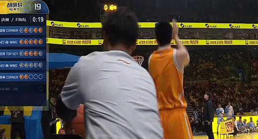 CBA三分大赛决赛:胡明轩加赛15中13力压于米提夺冠!