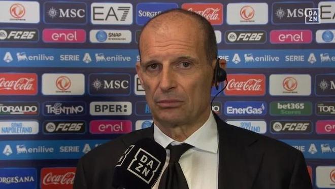 阿莱格里:争冠?现在那不勒斯也在我们前面,得脚踏实地