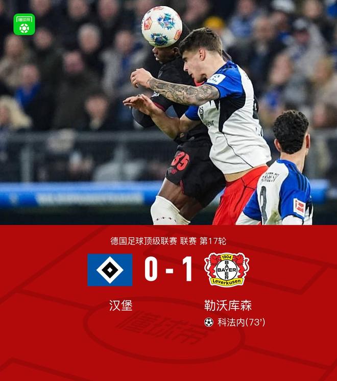 汉堡0-1勒沃库森,科法内制胜