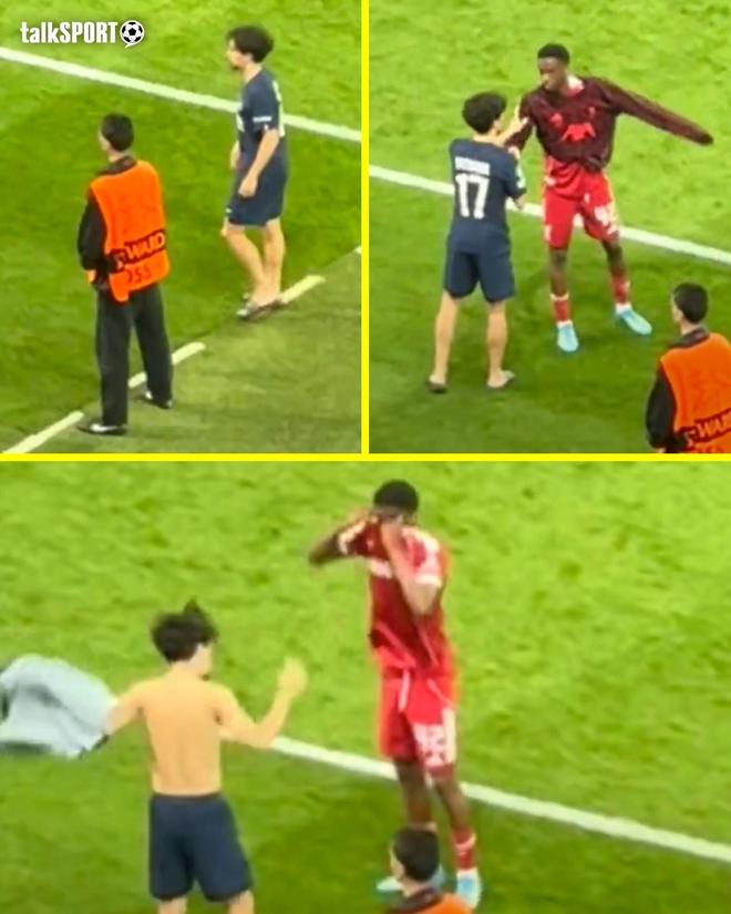 暖心，维蒂尼亚承诺要与小将尼奥尼交换球衣，赛后等了20分钟