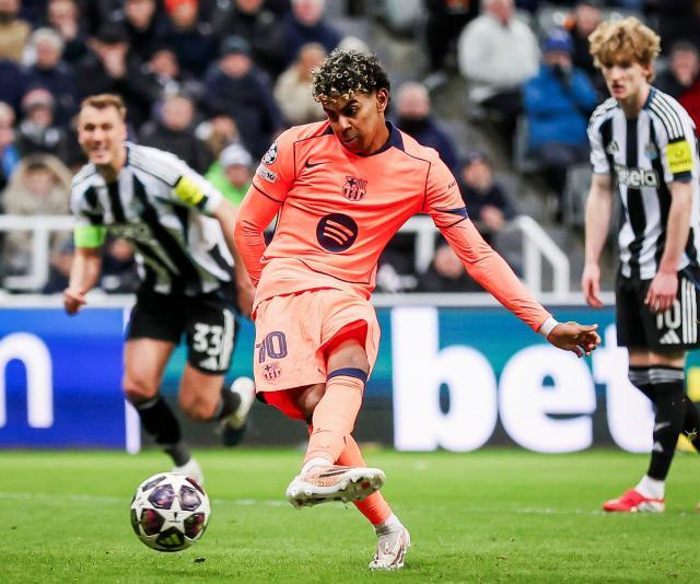 【欧冠】亚马尔首次全场0过人,巴萨1比1绝平纽卡