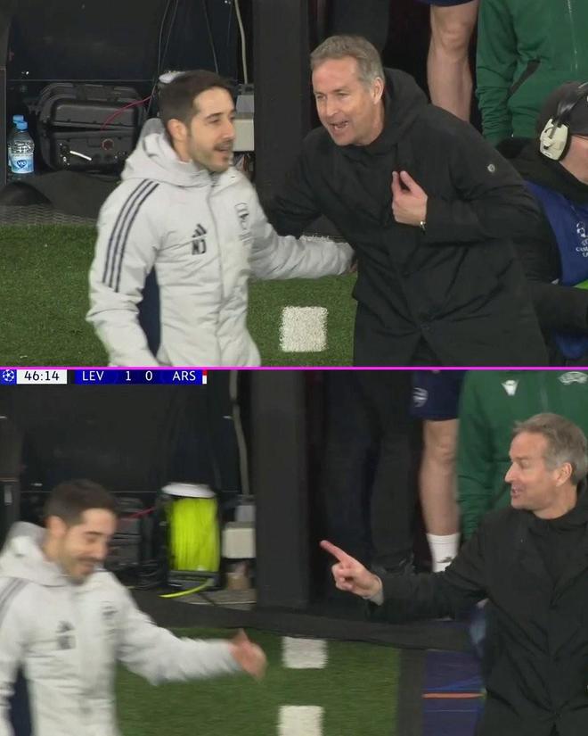 说了啥?药厂进球后药厂主帅马上找到阿森纳定位球教练乔弗尔